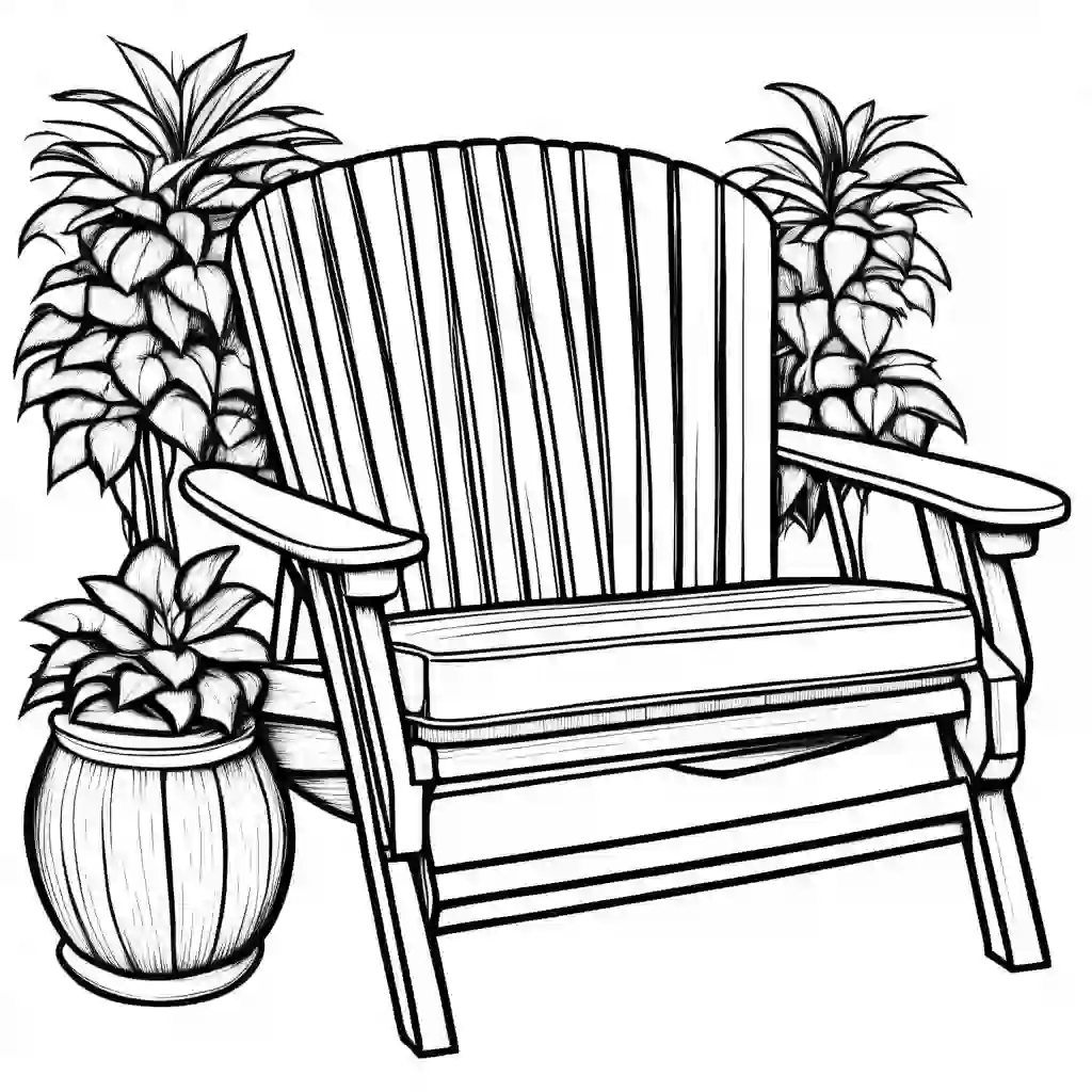 Patio furniture coloring pages